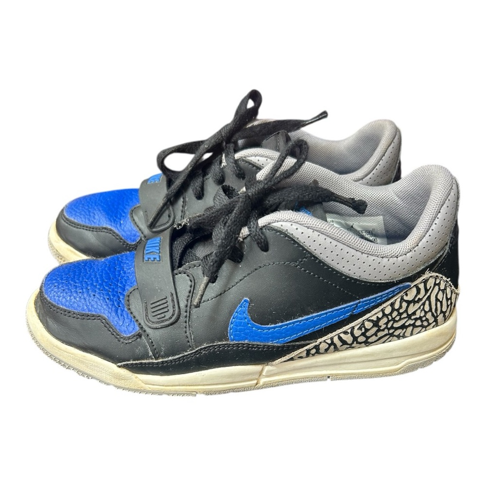 Nike Kids Black and Blue Jordan Sneakers